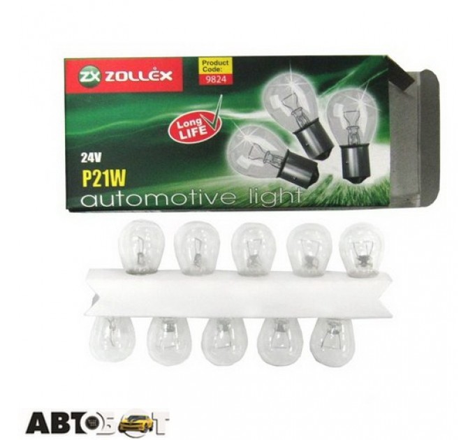 Лампа розжарювання Zollex P21W 24V 9824 (1 шт.), ціна: 24 грн.