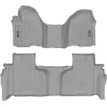 Коврики WeatherTech Grey для Chevrolet Silverado (mkIV); GMC Sierra (mkV)(double cab)(1 row bench seats)(with storage under 2 row) 2019→, цена: 15 243 грн.