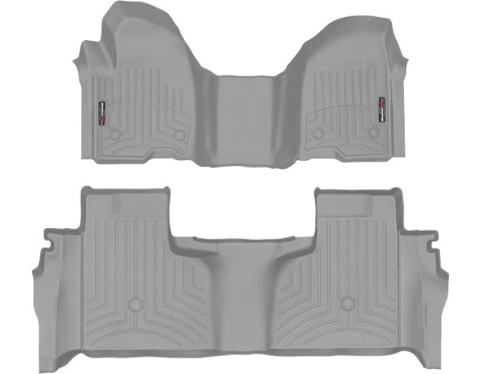 Коврики WeatherTech Grey для Chevrolet Silverado (mkIV); GMC Sierra (mkV)(double cab)(1 row bench seats)(with storage under 2 row) 2019→, цена: 15 243 грн.