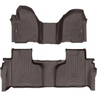 Коврики WeatherTech Choco для Chevrolet Silverado (mkIV); GMC Sierra (mkV)(double cab)(1 row bench seats)(with storage under 2 row) 2019→