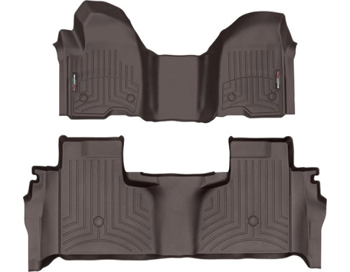 Коврики WeatherTech Choco для Chevrolet Silverado (mkIV); GMC Sierra (mkV)(double cab)(1 row bench seats)(with storage under 2 row) 2019→, цена: 15 243 грн.