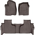 Коврики WeatherTech Choco для Chevrolet Silverado (mkIV); GMC Sierra (mkV)(double cab)(1 row bucket)(with storage under 2 row) 2019→, цена: 13 472 грн.