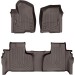 Коврики WeatherTech Choco для Chevrolet Silverado (mkIV); GMC Sierra (mkV)(double cab)(1 row bucket)(with storage under 2 row) 2019→, цена: 13 472 грн.