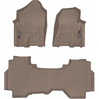 Коврики WeatherTech Beige для Dodge Ram (mkV)(quad cab)(1 row bench seats) 2019→
