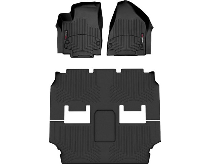 Коврики WeatherTech Black для Chrysler Pacifica (mkII)(not hybrid)(Limited Trim)(1-2-3 row) 2021→, ціна: 13 472 грн.