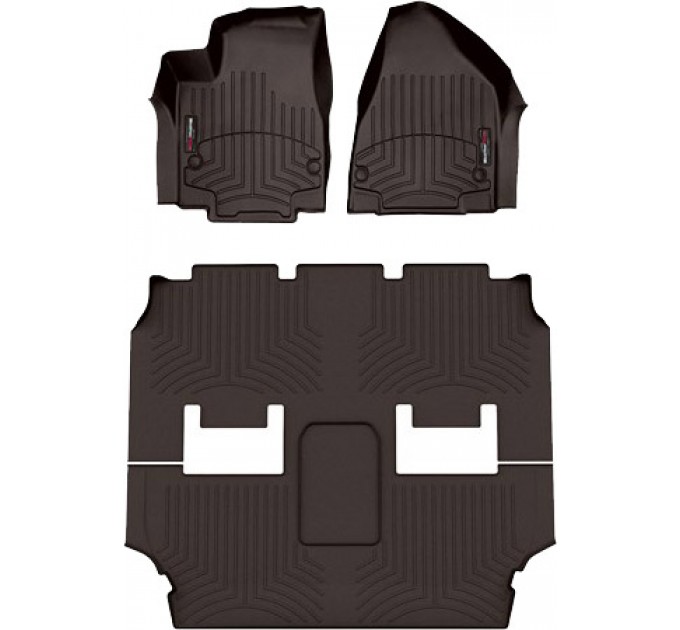 Коврики WeatherTech Choco для Chrysler Pacifica (mkII)(not hybrid)(Limited Trim)(1-2-3 row) 2021→, ціна: 12 640 грн.