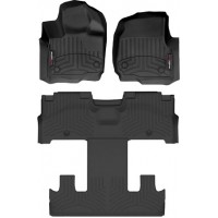 Коврики WeatherTech Black для Ford Expedition Max (mkIV)(2 row bucket seats)(1-2-3 row) 2021→