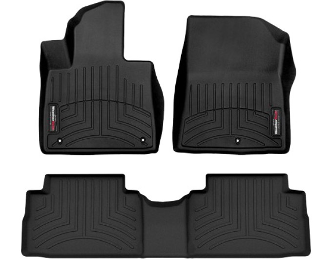 Коврики WeatherTech Black для Hyundai Santa Fe (mkIV)(not hybrid)(1-2 row) 2020→, цена: 11 603 грн.