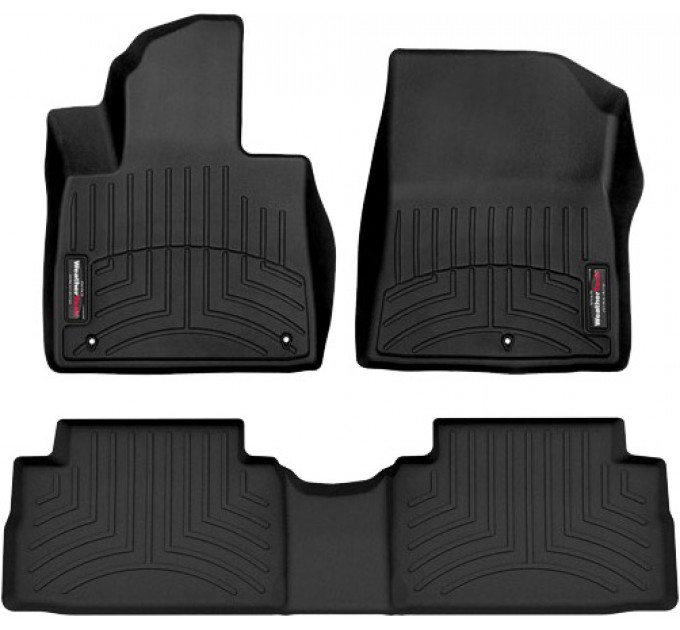 Коврики WeatherTech Black для Hyundai Santa Fe (mkIV)(not hybrid)(1-2 row) 2020→, цена: 10 641 грн.