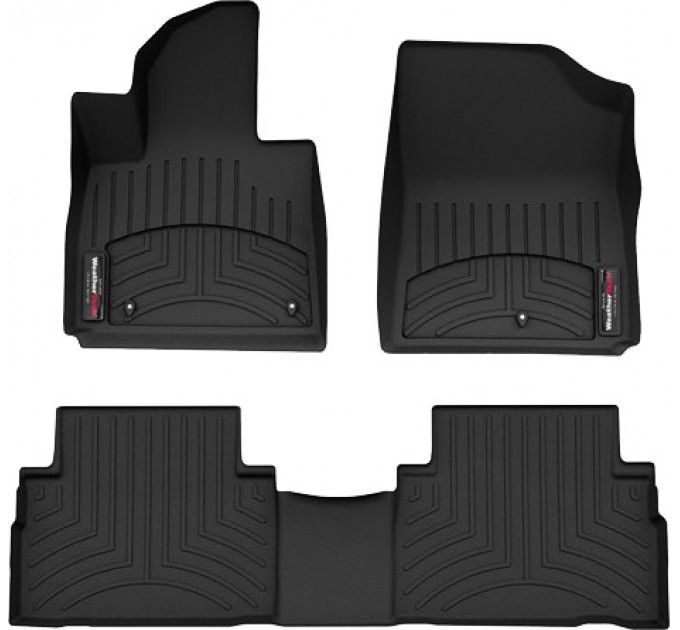 Коврики WeatherTech Black для Hyundai Santa Fe (mkIV)(hybrid & PHEV)(1-2 row) 2020→, цена: 10 641 грн.