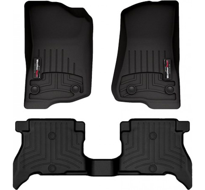 Коврики WeatherTech Black для Jeep Wrangler (JL)(unlimited)(5 door)(4xe)(hybrid) 2021→, ціна: 10 641 грн.