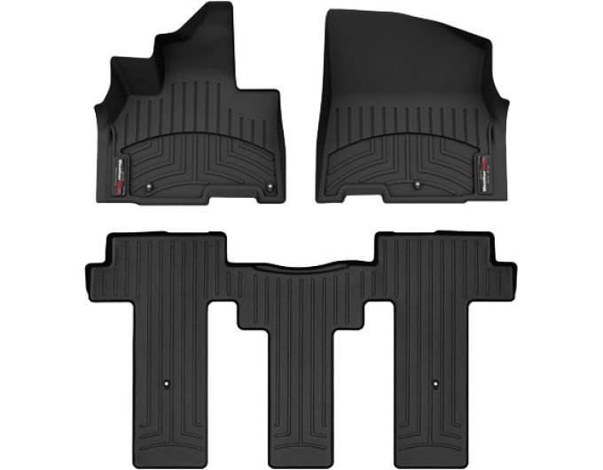 Коврики WeatherTech Black для Kia Carnival (mkIV)(8 seats)(1-2 row) 2020→, цена: 13 607 грн.