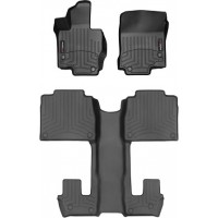 Килимки WeatherTech Black для Mercedes-Benz GLS-Class (X167)(6 місць)(1-2-3 ряд) 2019→