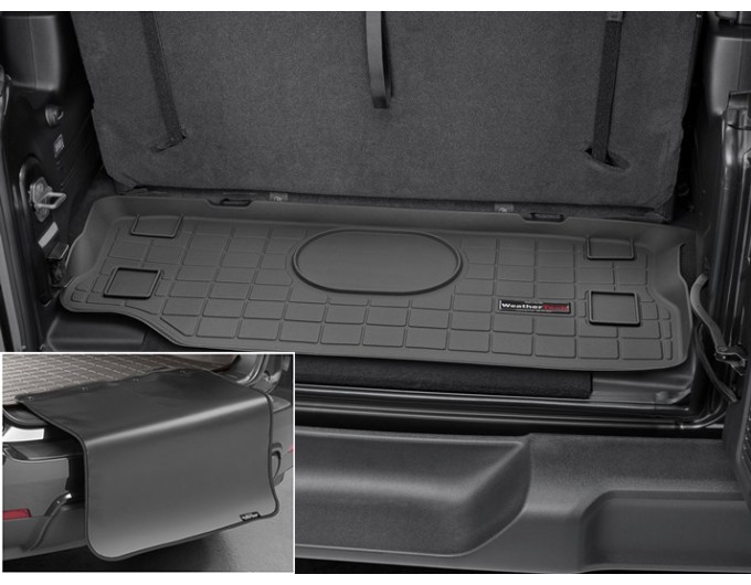 Коврик с защитой WeatherTech Black для Jeep Wrangler (JL)(trunk behind 2 row) 2018→, цена: 11 284 грн.