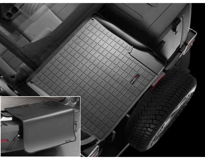 Коврик с защитой WeatherTech Black для Jeep Wrangler (JK)(unlimited)(5 door)(trunk behind 2 row) 2007-2010, цена: 11 853 грн.
