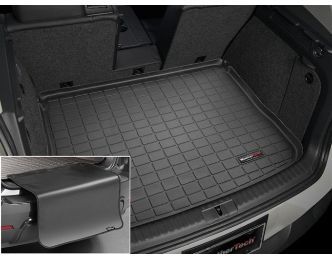 Коврик с защитой WeatherTech Black для Volkswagen Tiguan (mkI)(with spare tire/cargo organizer)(trunk) 2007-2017, цена: 11 853 грн.