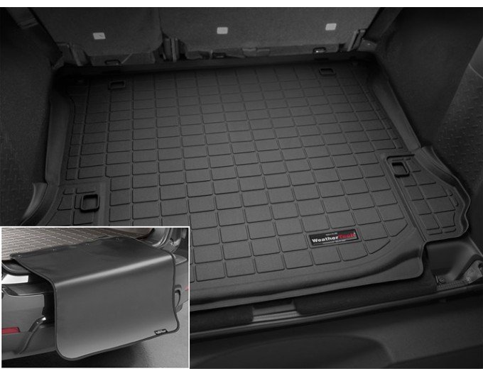 Коврик с защитой WeatherTech Black для Jeep Wrangler (JK)(unlimited)(5 door)(trunk behind 2 row) 2011-2014, цена: 11 853 грн.