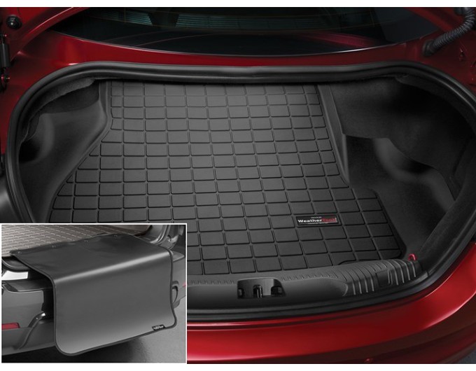 Килимок из захистом WeatherTech Black для Jaguar XF (X250)(no strut tower bar)(trunk) 2008-2015, ціна: 14 076 грн.