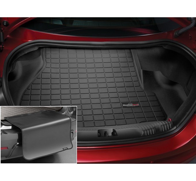Килимок из захистом WeatherTech Black для Jaguar XF (X250)(no strut tower bar)(trunk) 2008-2015, ціна: 13 012 грн.