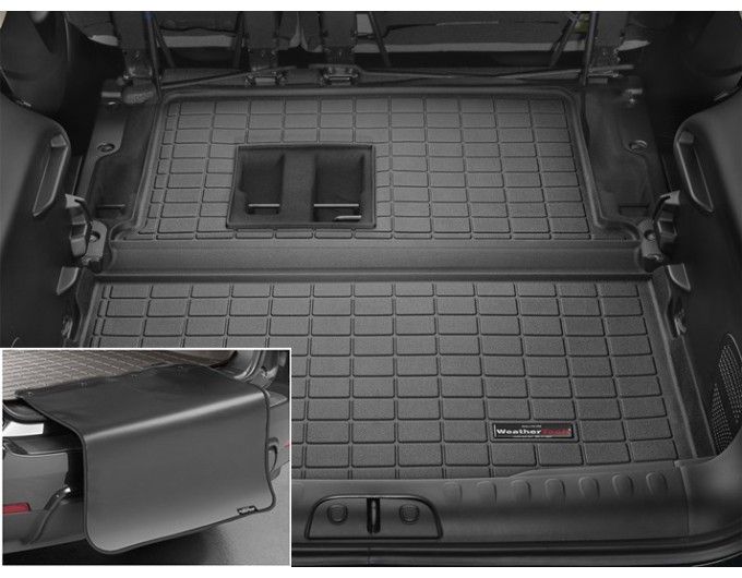 Коврик с защитой WeatherTech Black для Fiat 500L (mkI)(no Beats Audio)(trunk behind 1 row) 2012→, цена: 12 432 грн.