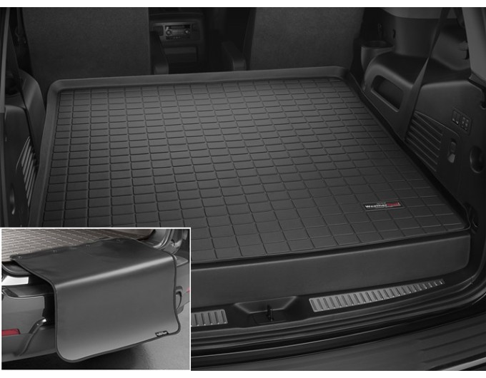 Коврик с защитой WeatherTech Black для Cadillac Escalade (mkIV); Chevrolet Tahoe (mkIV)(3 rows)(trunk behind 2 row) 2015→, цена: 12 432 грн.