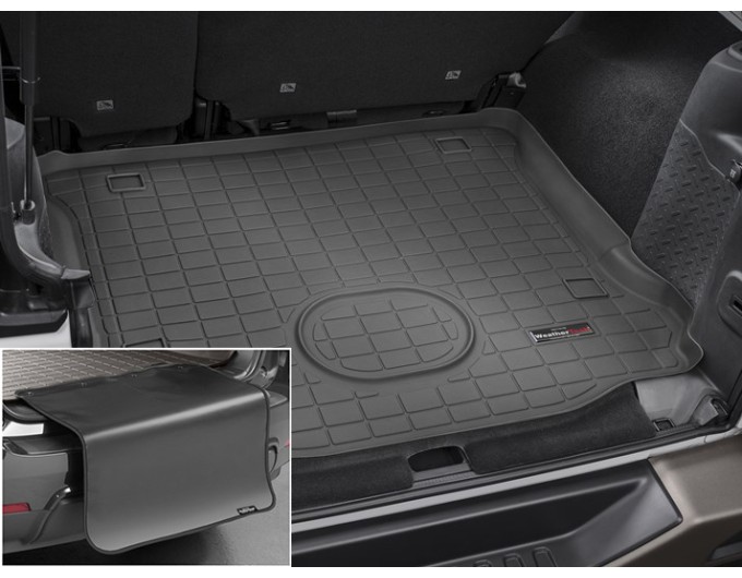 Коврик с защитой WeatherTech Black для Jeep Wrangler (JK)(unlimited)(5 door)(trunk behind 2 row) 2015-2018, цена: 11 853 грн.