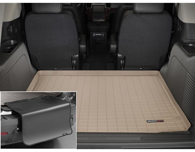 Коврик с защитой WeatherTech Beige для Chevrolet Tahoe; GMC Yukon (mkIII)(2 rows)(trunk behind 2 row) 2007-2014, цена: 12 432 грн.