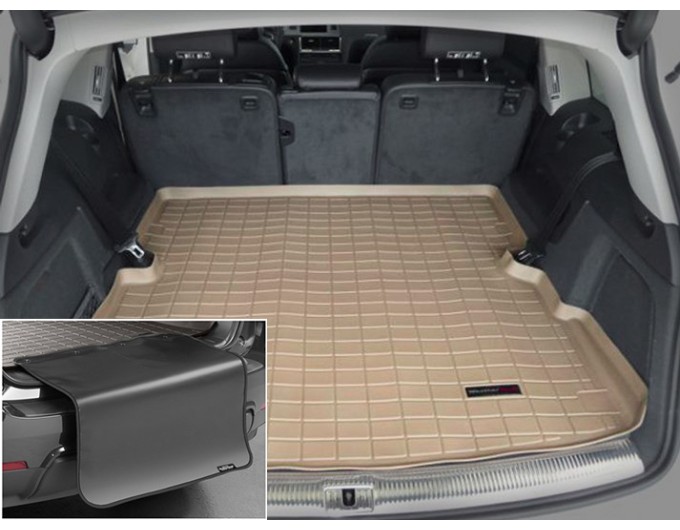 Коврик с защитой WeatherTech Beige для Audi Q7 (mkI)(trunk behind 2 row) 2005-2015, цена: 12 432 грн.