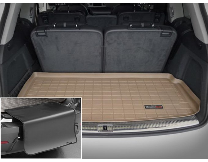 Коврик с защитой WeatherTech Beige для Audi Q7 (mkI)(trunk behind 3 row) 2005-2015, цена: 11 853 грн.