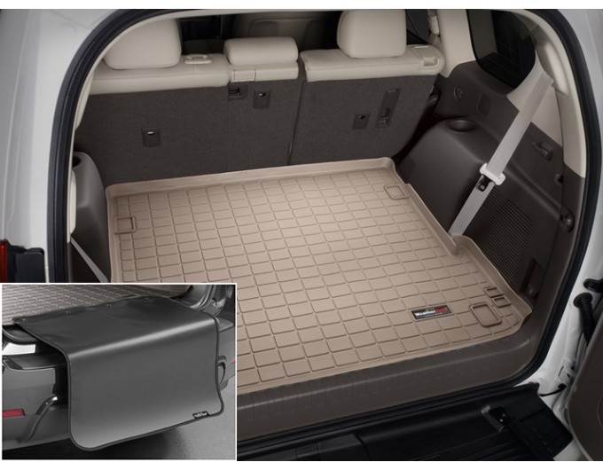 Коврик с защитой WeatherTech Beige для Toyota Land Cruiser Prado (J150)(5 door)(3 rows); Lexus GX (mkII)(three-zone climate)(3 rows)(trunk behind 2 row) 2009→, цена: 13 012 грн.
