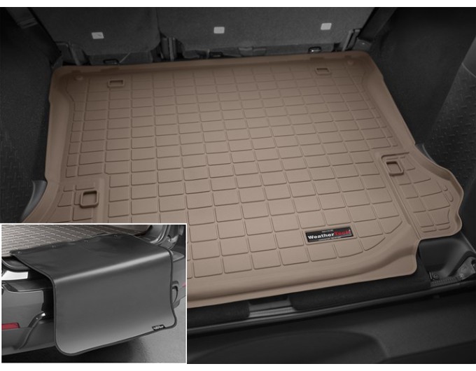 Коврик с защитой WeatherTech Beige для Jeep Wrangler (JK)(unlimited)(5 door)(trunk behind 2 row) 2011-2014, цена: 11 853 грн.