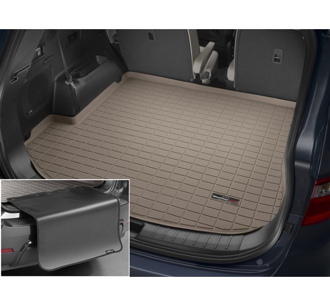 Коврик с защитой WeatherTech Beige для Hyundai Grand Santa Fe (mkIII)(trunk behind 2 row) 2013-2018, цена: 11 665 грн.