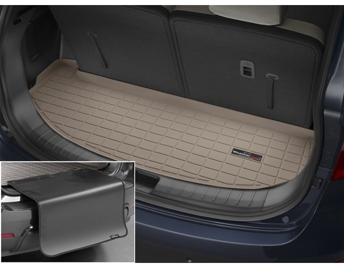 Коврик с защитой WeatherTech Beige для Hyundai Grand Santa Fe (mkIII)(trunk behind 3 row) 2013-2018, цена: 11 284 грн.