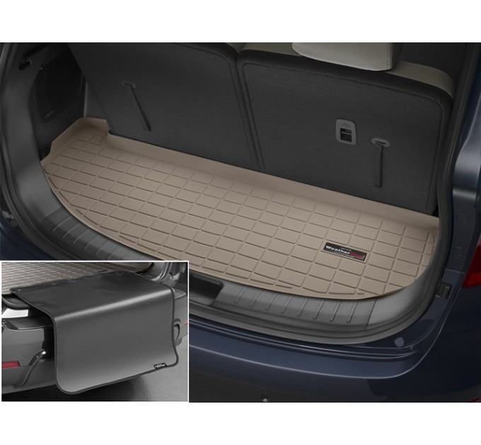 Коврик с защитой WeatherTech Beige для Hyundai Grand Santa Fe (mkIII)(trunk behind 3 row) 2013-2018, цена: 10 587 грн.