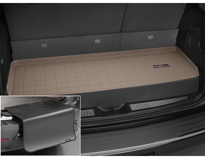 Коврик с защитой WeatherTech Beige для Cadillac Escalade (mkIV); Chevrolet Tahoe (mkIV)(3 rows)(trunk behind 3 row) 2015→, цена: 11 284 грн.