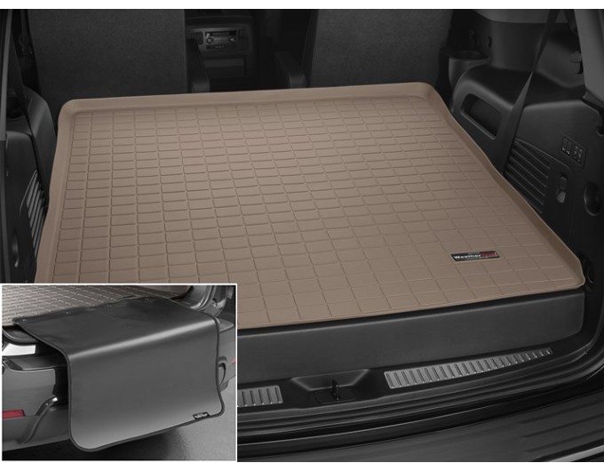 Коврик с защитой WeatherTech Beige для Cadillac Escalade (mkIV); Chevrolet Tahoe (mkIV)(3 rows)(trunk behind 2 row) 2015→, цена: 12 432 грн.