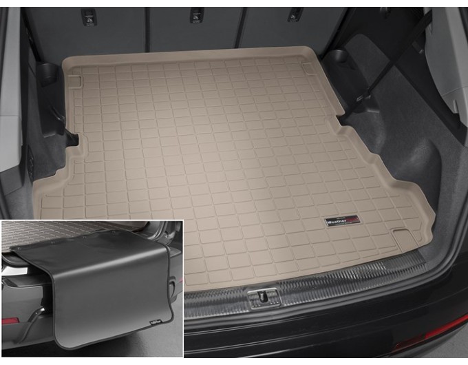 Коврик с защитой WeatherTech Beige для Audi Q7/SQ7 (mkII)(3 rows)(trunk behind 2 row) 2015→, цена: 12 432 грн.