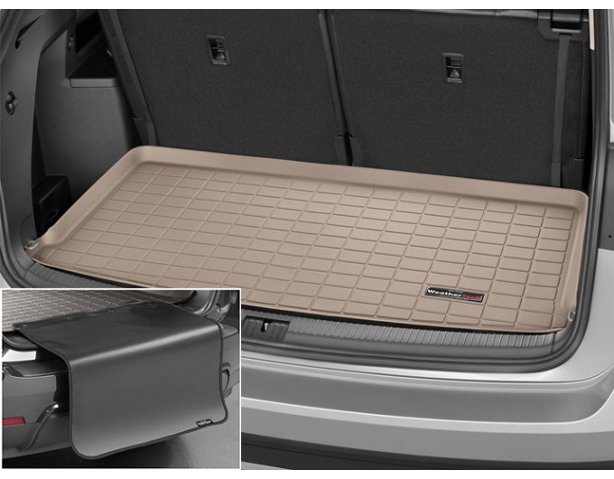 Коврик с защитой WeatherTech Beige для Volkswagen Atlas (mkI)(trunk behind 3 row) 2017→, цена: 11 853 грн.