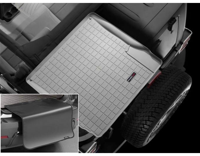 Коврик с защитой WeatherTech Grey для Jeep Wrangler (JK)(unlimited)(5 door)(trunk behind 2 row) 2007-2010, цена: 11 853 грн.