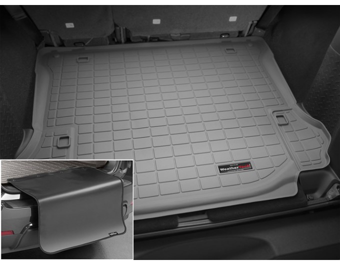 Коврик с защитой WeatherTech Grey для Jeep Wrangler (JK)(unlimited)(5 door)(trunk behind 2 row) 2011-2014, цена: 11 853 грн.