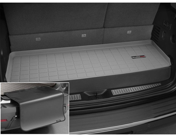 Коврик с защитой WeatherTech Grey для Cadillac Escalade (mkIV); Chevrolet Tahoe (mkIV)(3 rows)(trunk behind 3 row) 2015→, цена: 11 284 грн.
