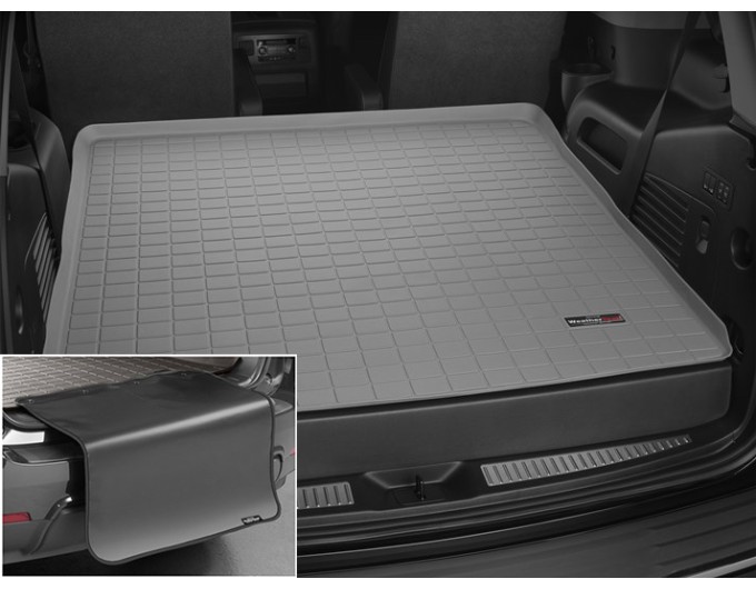 Коврик с защитой WeatherTech Grey для Cadillac Escalade (mkIV); Chevrolet Tahoe (mkIV)(3 rows)(trunk behind 2 row) 2015→, цена: 12 432 грн.