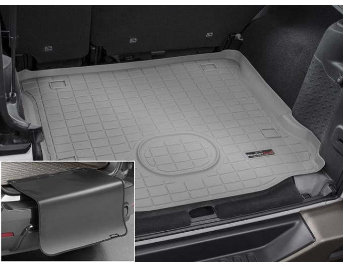 Коврик с защитой WeatherTech Grey для Jeep Wrangler (JK)(unlimited)(5 door)(trunk behind 2 row) 2015-2018, цена: 11 853 грн.