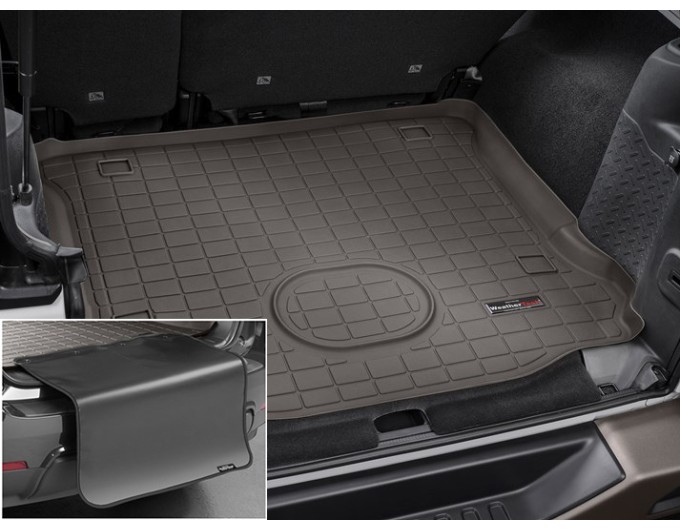Коврик с защитой WeatherTech Choco для Jeep Wrangler (JK)(unlimited)(5 door)(trunk behind 2 row) 2015-2018, цена: 11 853 грн.
