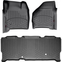 Коврики Weathertech Black для Ford Super Duty (extended cab)(mkI)(no 4x4 shifter)(no PTO kit) 1999-2007 automatic