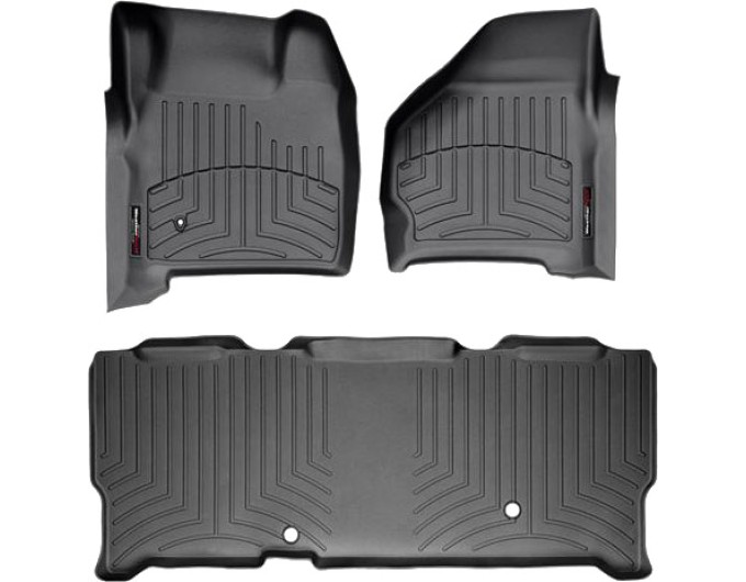 Коврики WeatherTech Black для Ford Super Duty (mkI)(extended cab)(no 4x4 shifter)(no PTO kit) 1999-2007 automatic, цена: 11 709 грн.