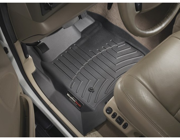 Коврики WeatherTech Black для Ford Super Duty (mkI)(double cab)(no 4x4 shifter)(no console on 2 row)(no PTO kit) 1999-2007 automatic, цена: 11 488 грн.