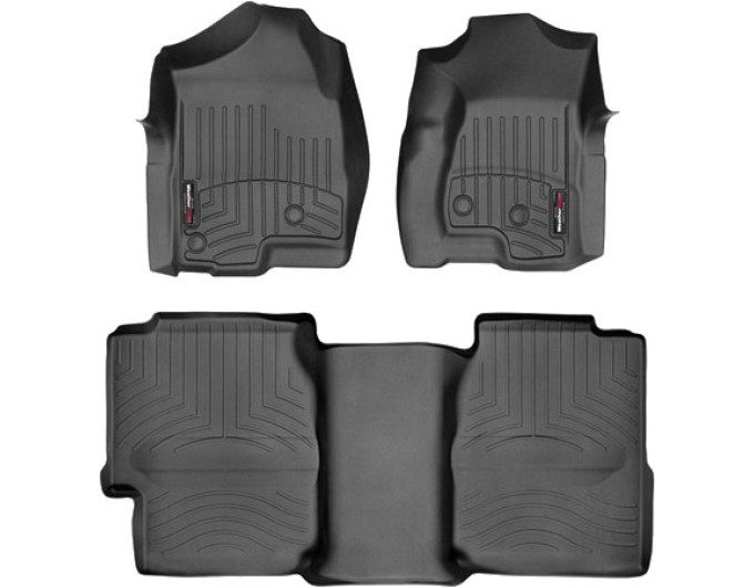 Коврики WeatherTech Black для Chevrolet Silverado (mkI)(extended cab)(no 4x4 shifter)(no storage boxes under 2 row) 1999-2007, цена: 11 709 грн.