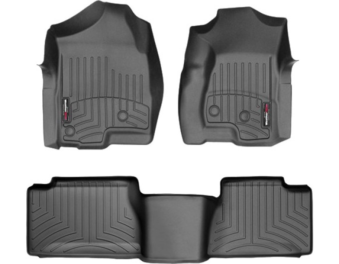 Коврики WeatherTech Black для Chevrolet Silverado (mkI)(extended cab)(no 4x4 shifter)(with storage boxes under 2 row) 1999-2007, цена: 13 472 грн.