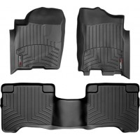 Коврики WeatherTech Black для Infiniti QX56 (mkI); Nissan Armada (mkI)(1-2 row)(1 fixing hook) 2003-2008